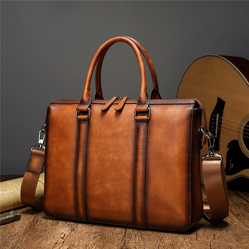 Leather Briefcase - Borsa da lavoro in pelle di