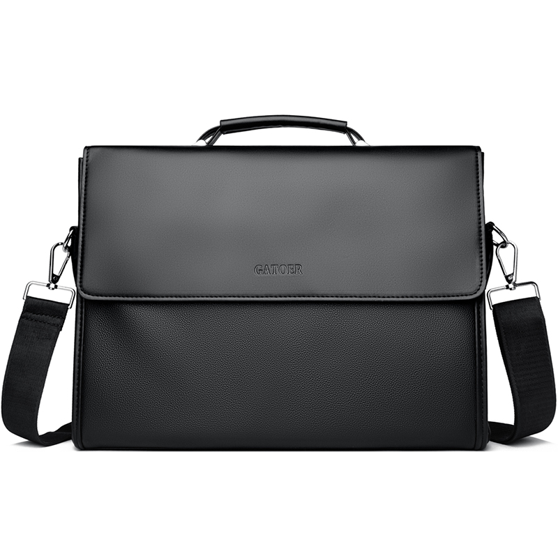 Leather Briefcase - Borsa a Tracolla da Uomo in