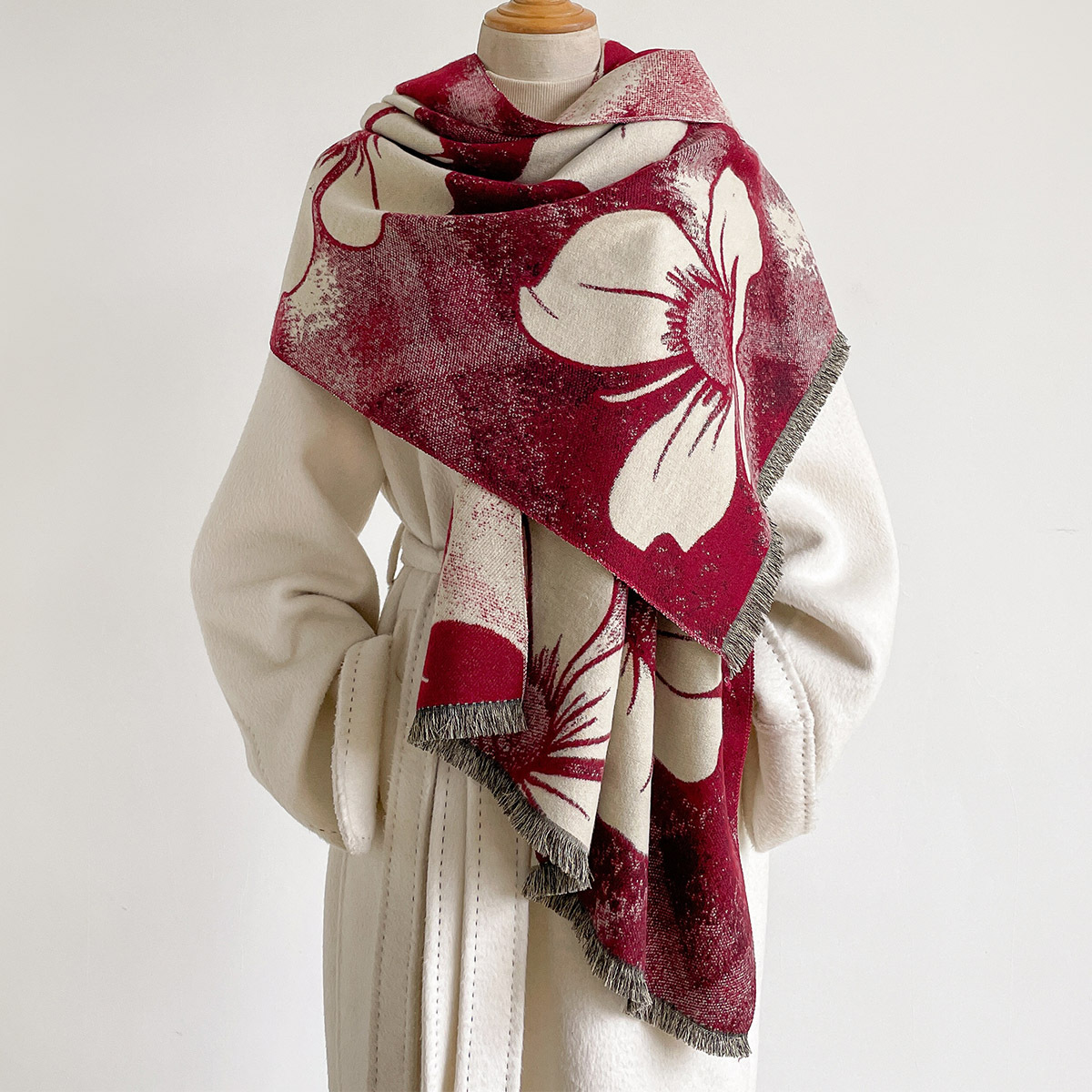 Cashmere Scarf - Sciarpa da Donna in Finta Cashmere