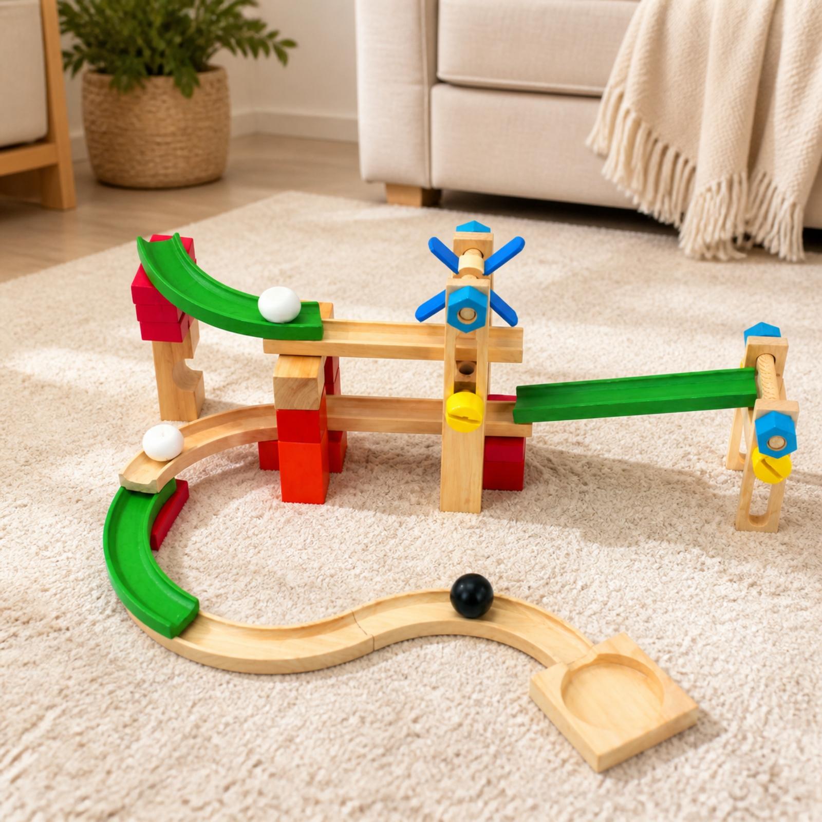 Pista di marmo in legno per ba - Marble Coaster Set recensione e prezzo